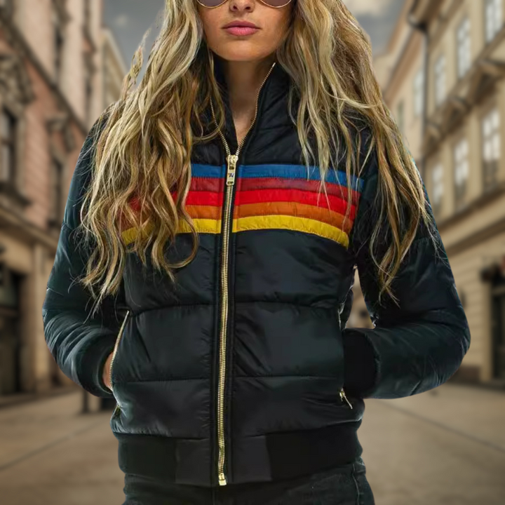 Malena™ | Retro Colorblock Puffer Jacket