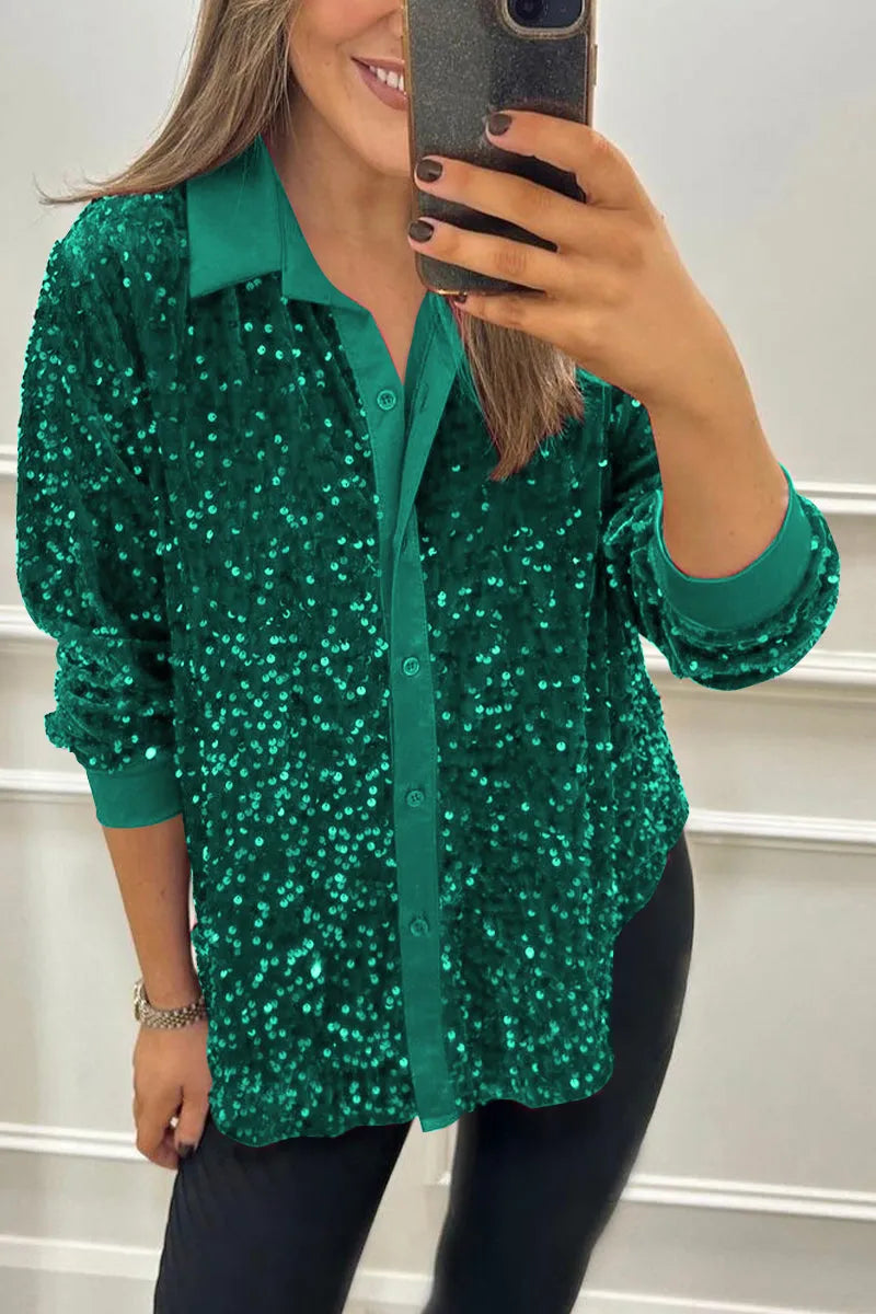 Bonnie™ | Sequin Sparkle Shirt