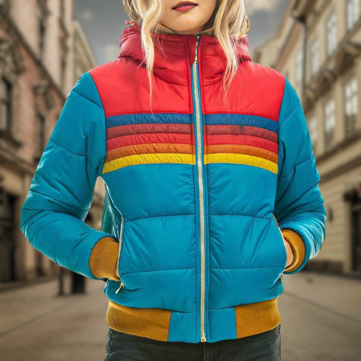 Malena™ | Retro Colorblock Puffer Jacket