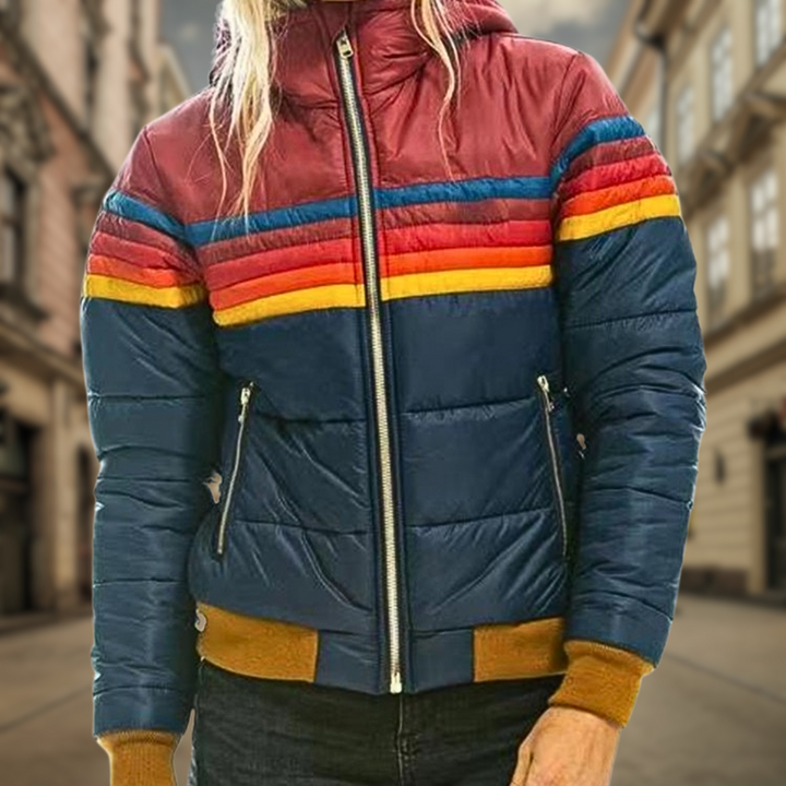 Malena™ | Retro Colorblock Puffer Jacket