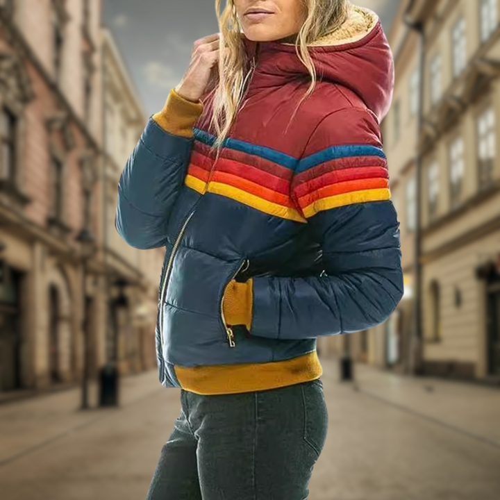 Malena™ | Retro Colorblock Puffer Jacket