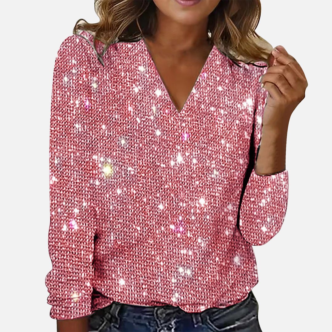 Diana™ | V-Neck Diamond Blouse