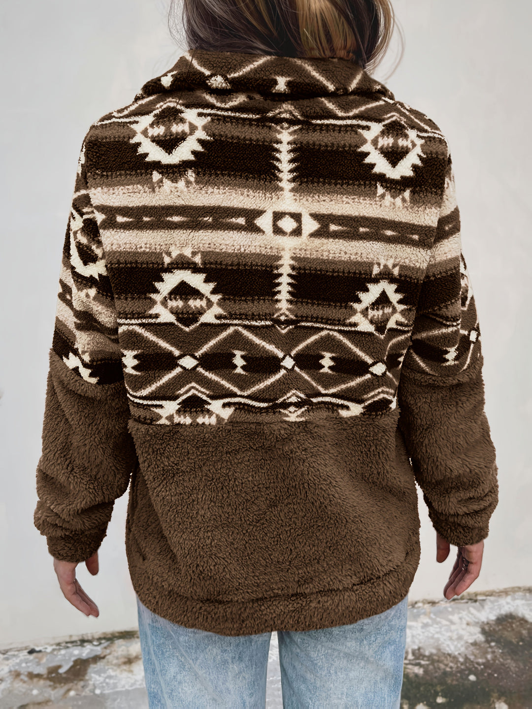 Aubriella™ | Cozy Aztec Fleece Sweatshirt