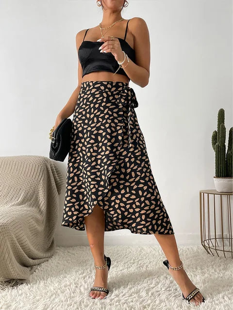 BohoWrap Print Skirt