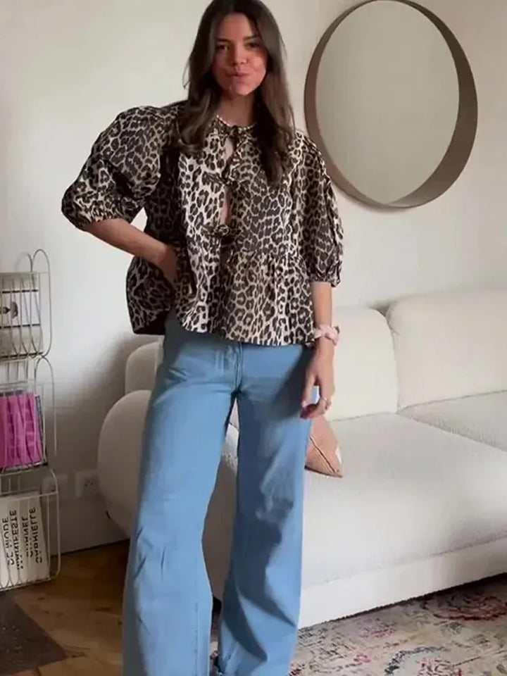 Leopard Chic Spring Top