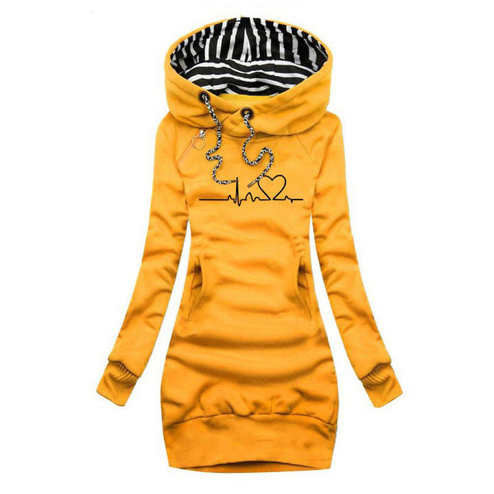 Amber™ | Cozy Heartbeat Hoodie Dress