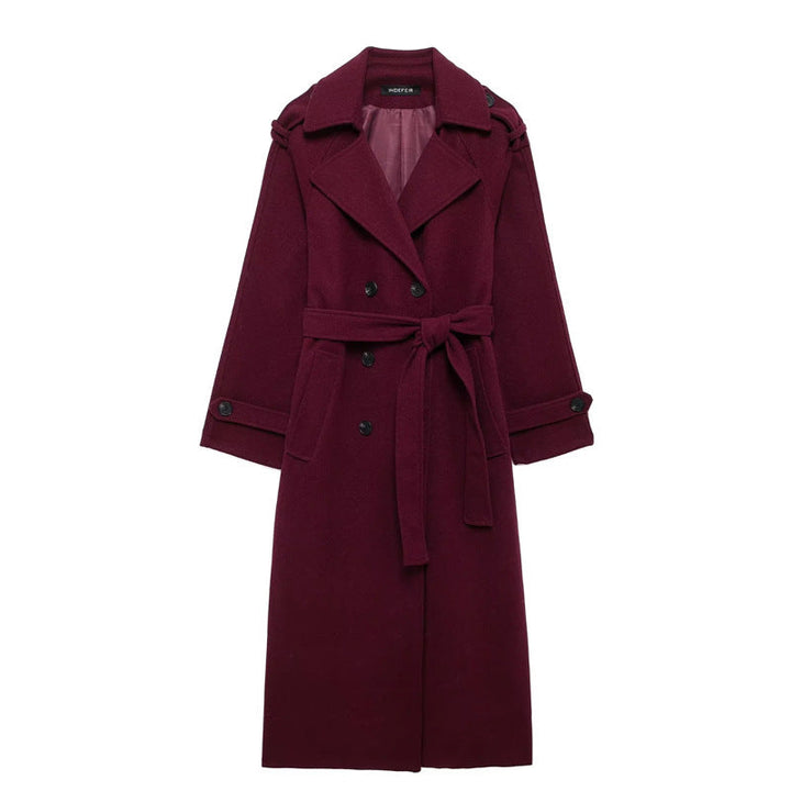 Clara™ | Elegant Classy Burgundy Coat