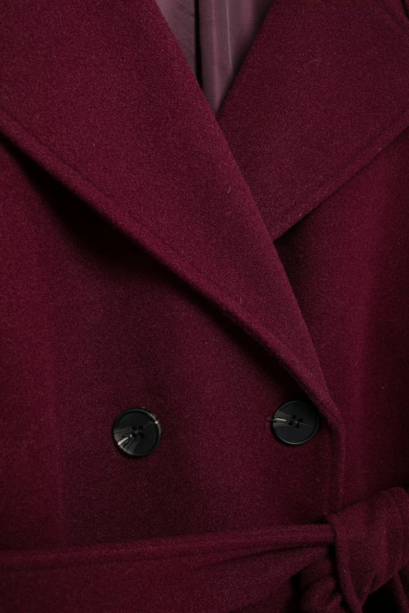 Clara™ | Elegant Classy Burgundy Coat