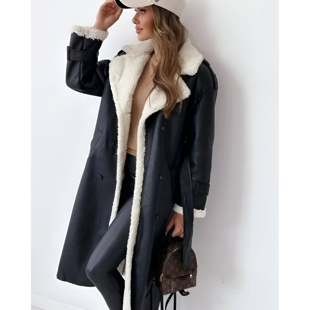 Amelia™ | Luxe Sherpa-Lined Trench Coat