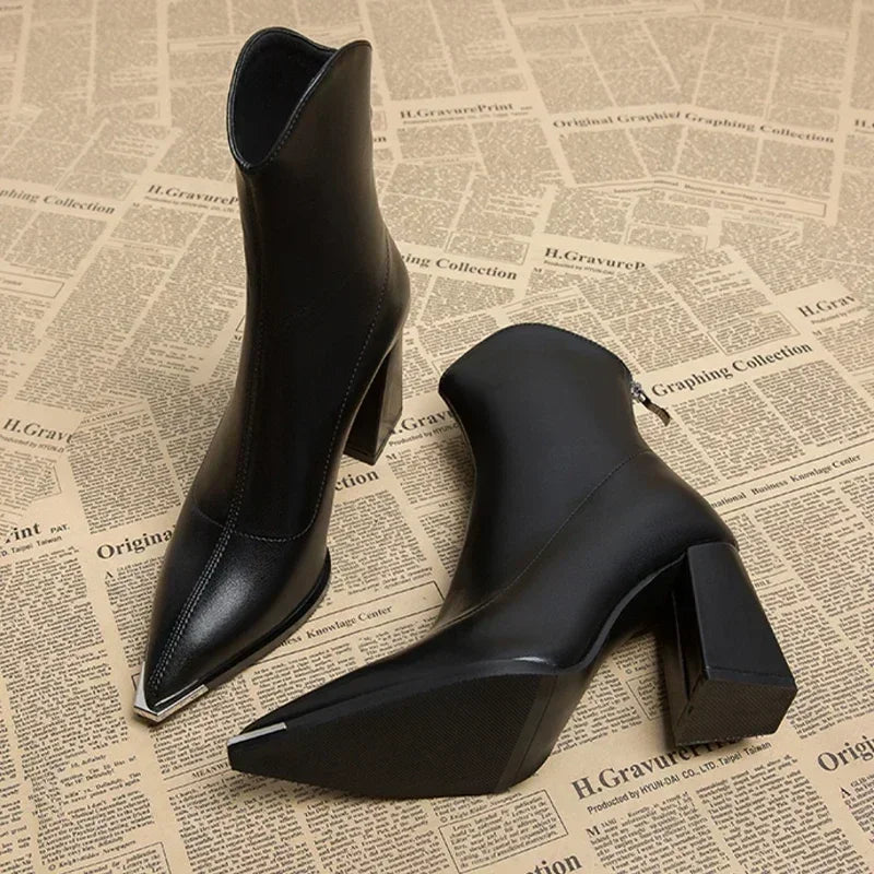 Vivienne™ | Luxe Heeled Ankle Boots