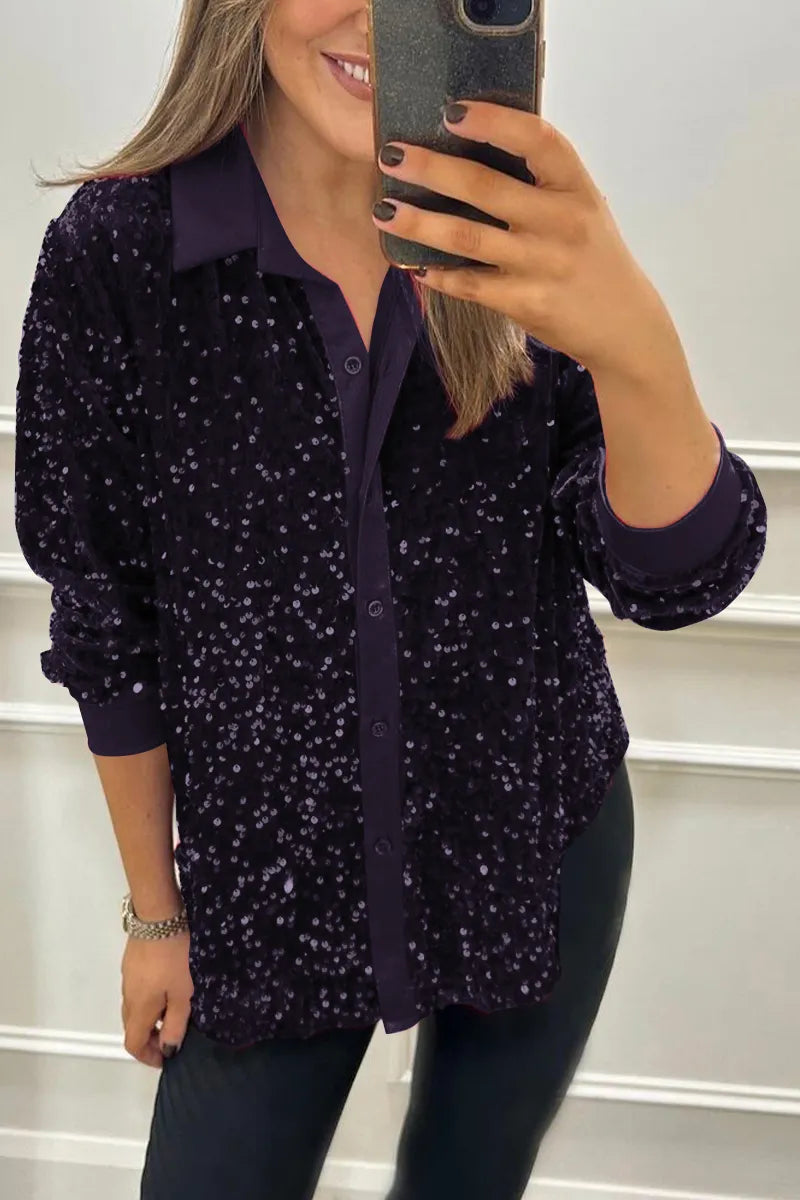 Bonnie™ | Sequin Sparkle Shirt