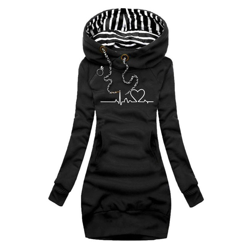 Amber™ | Cozy Heartbeat Hoodie Dress