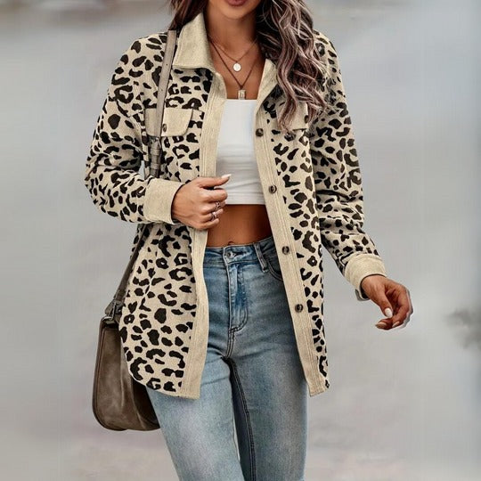 Louise™ | Chic Leopard Print Women's Jacket