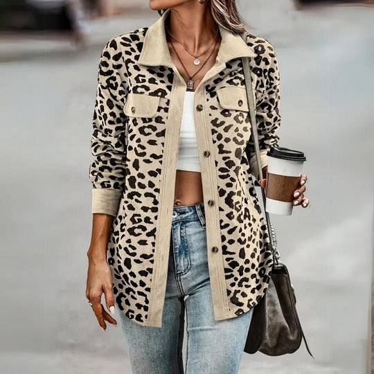 Louise™ | Chic Leopard Print Women's Jacket