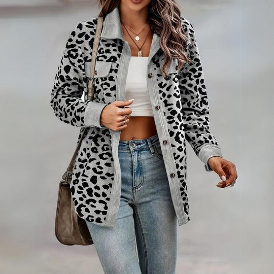 Louise™ | Chic Leopard Print Women's Jacket