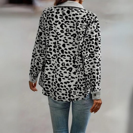 Myla™ | Leopard Print Button-Up Shirt