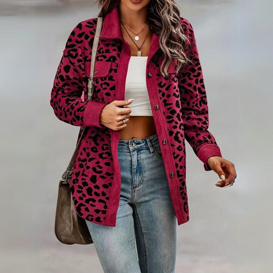 Louise™ | Chic Leopard Print Women's Jacket