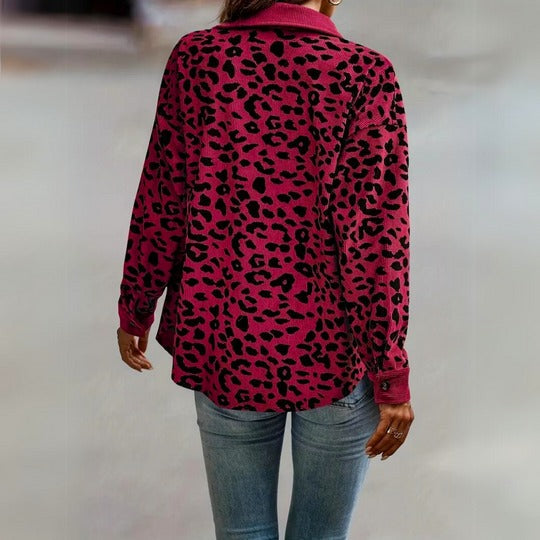 Myla™ | Leopard Print Button-Up Shirt