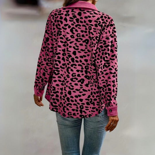 Myla™ | Leopard Print Button-Up Shirt