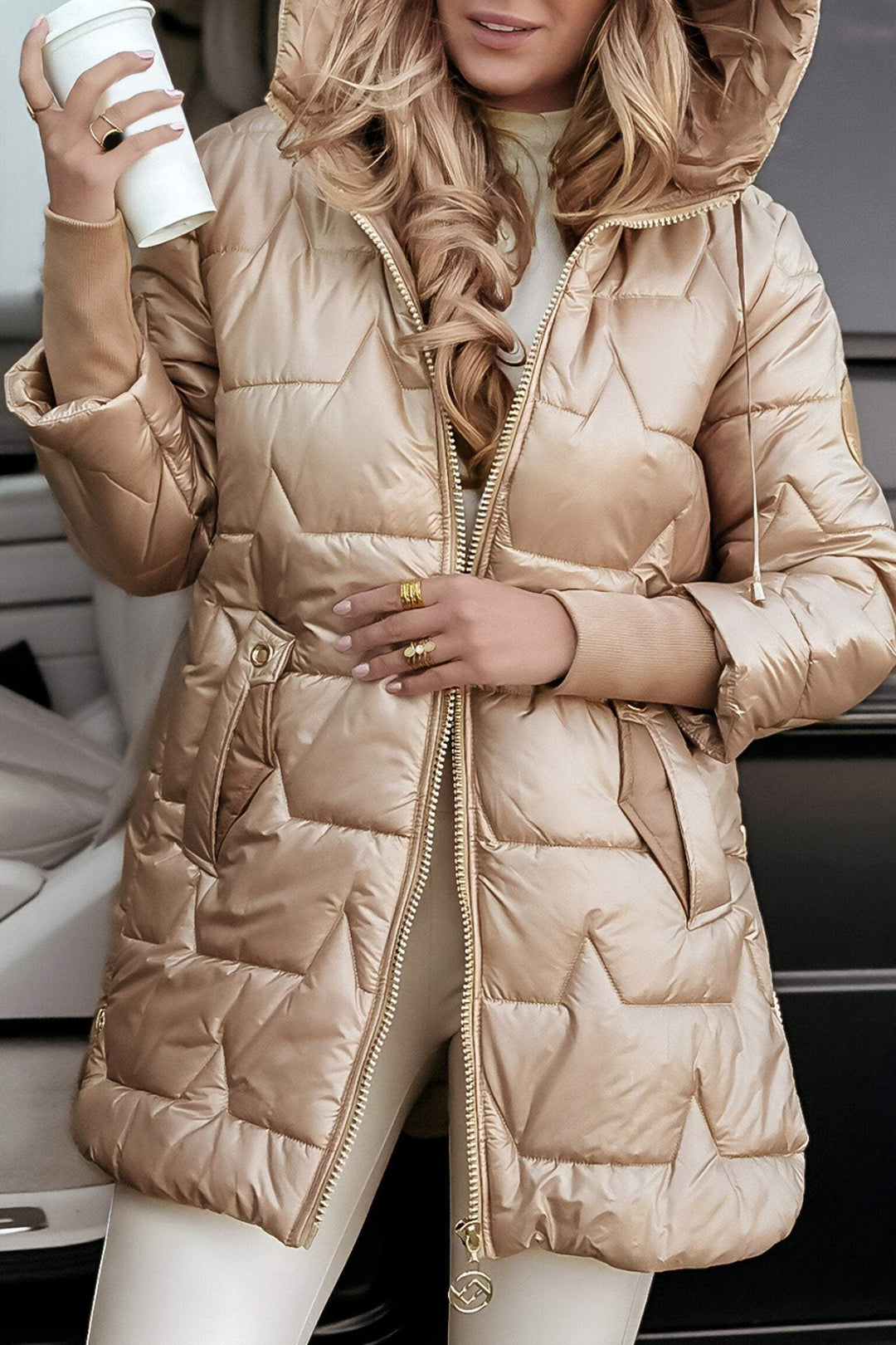 Lara™ Luxe Quilted Hooded Jacket