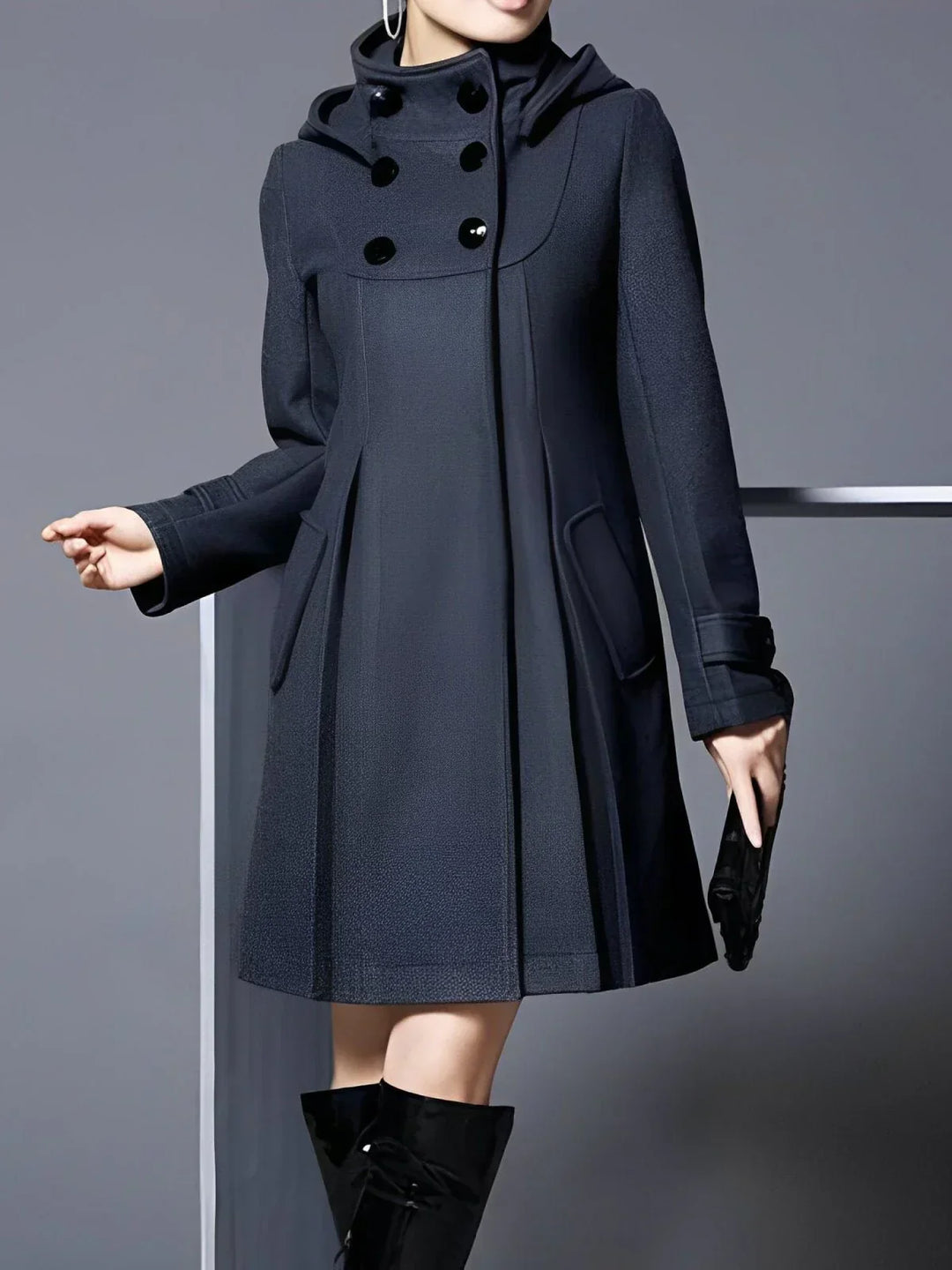 Alice | Hooded Scarf Dress Jacket