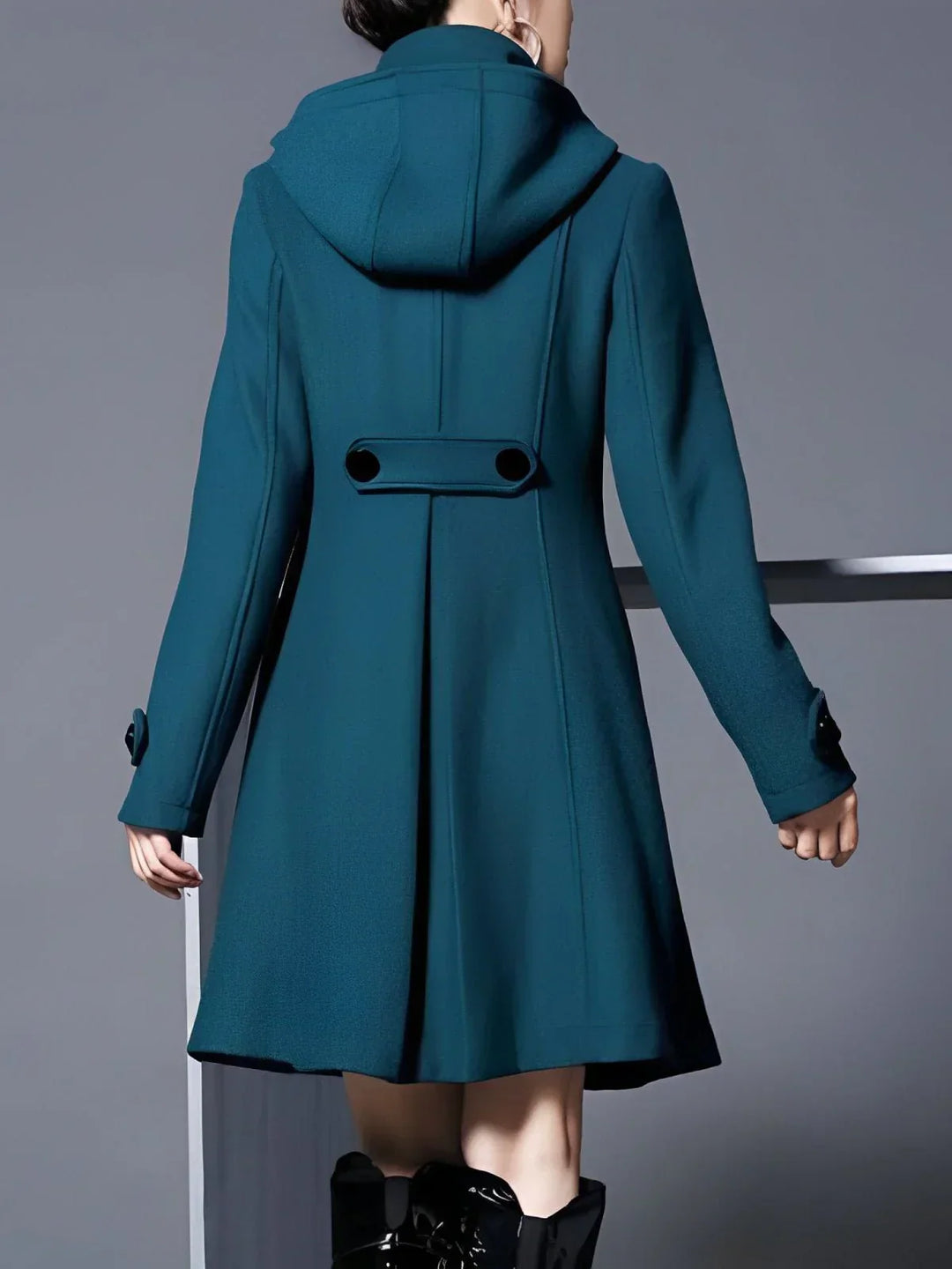 Alice | Hooded Scarf Dress Jacket