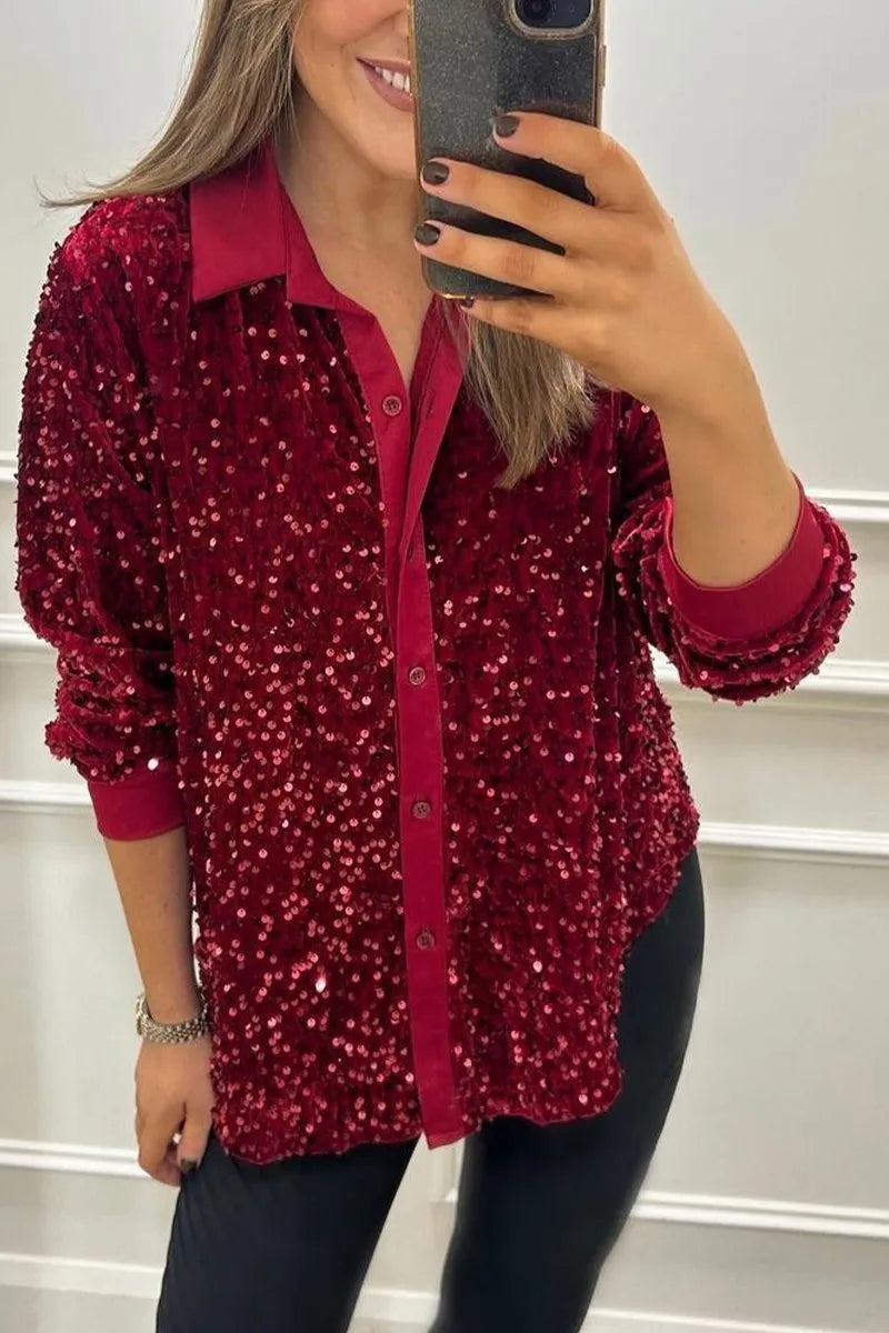 Bonnie™ | Sequin Sparkle Shirt